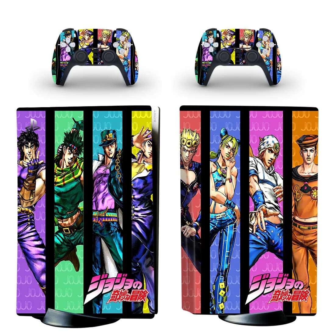 Autocollant de peau de disque PS5 vinyle aventure Bizarre de JoJo autocollant de disque Standard PS5 pour Console et 2 contrôleurs