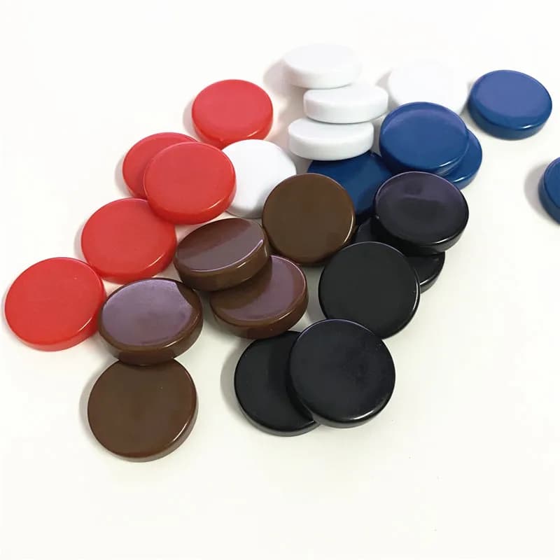 15 pièces/ensemble 20mm nouveau Backgammon blanc brillant puces pièces d'échecs pion accessoires