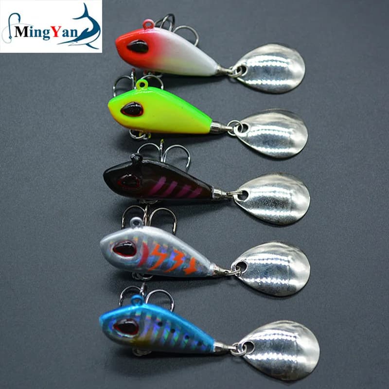Mini leurre de pêche en métal VIB avec cuillère, matériel de pêche d'hiver, appât coulant Spinner, 6g, 10g, 17g, 25g, 1 pièce