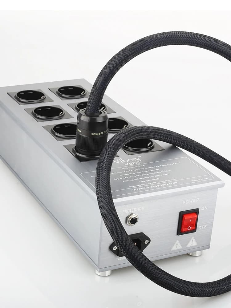 Câble d'alimentation AC Hifi en cuivre pur OFC, plaqué or, avec connecteur IEC C13, prise EU US AU pour amplificateur, DAC, lecteur CD.