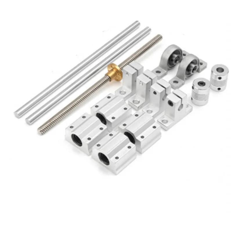Vis T8 à plomb pour axe optique, 15 pièces/ensemble, 8-400mm, bricolage, rail de guidage, siège de roulement, guide linéaire, support d'arbre, assemblage de vis ézoïdales