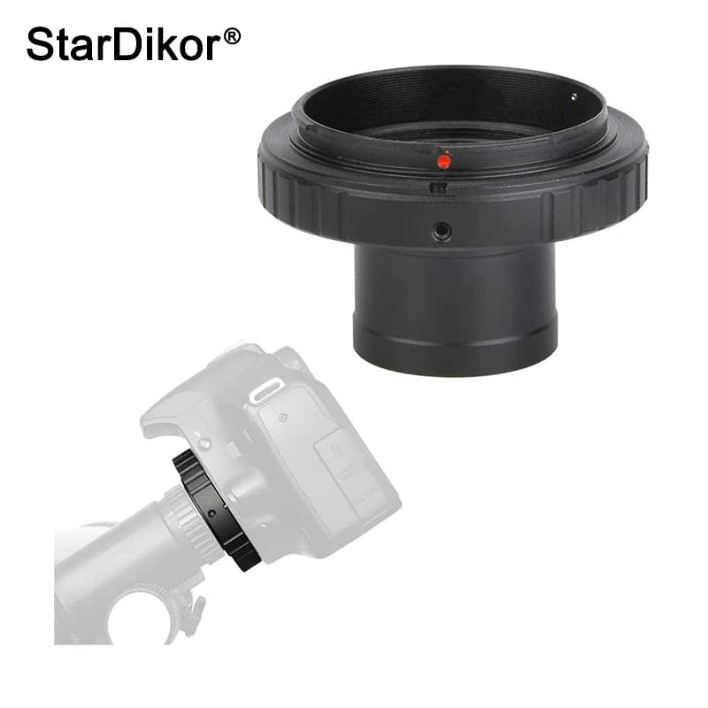 StarDikor – adaptateur de télescope 1.25 pouces avec anneau en T, ensemble d'accessoires de caméra DSLR pour Canon EOS Nikon Sony Pentax Olympus Minolta