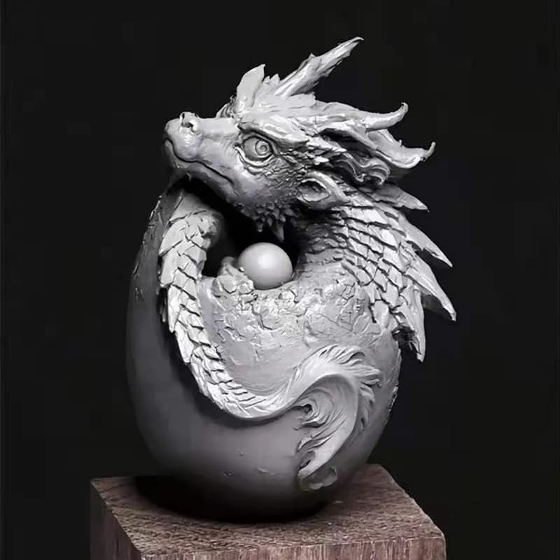 Moule 3D en silicone en forme d'œuf de dragon mignon, bricolage, fabrication de plâtre en résine, modèle dragon, outil de décoration de gâteau de cuisine