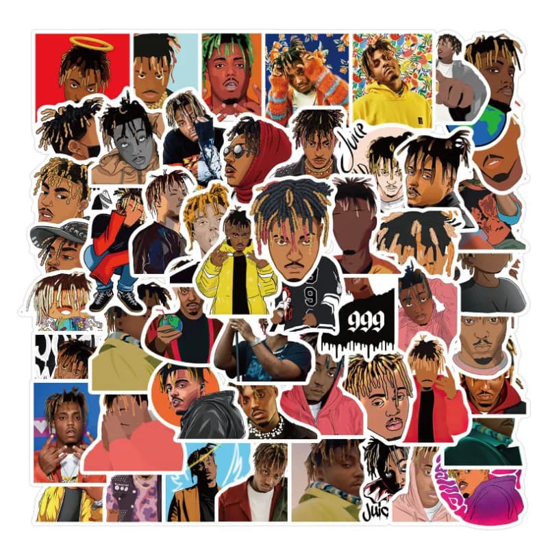 10/30/52 pièces chanteur jus Wrld Graffiti autocollants étanche pour Skateboard bagages téléphone ordinateur portable mignon enfant fou Fans voyage Suitca