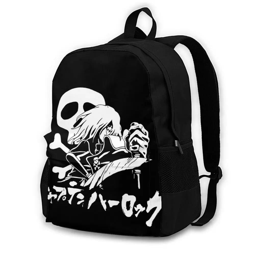 Capitaine Harlock sacs à dos Albator grand crâne Unique Polyester sac à dos quotidien touristique sacs d'école pour hommes femmes