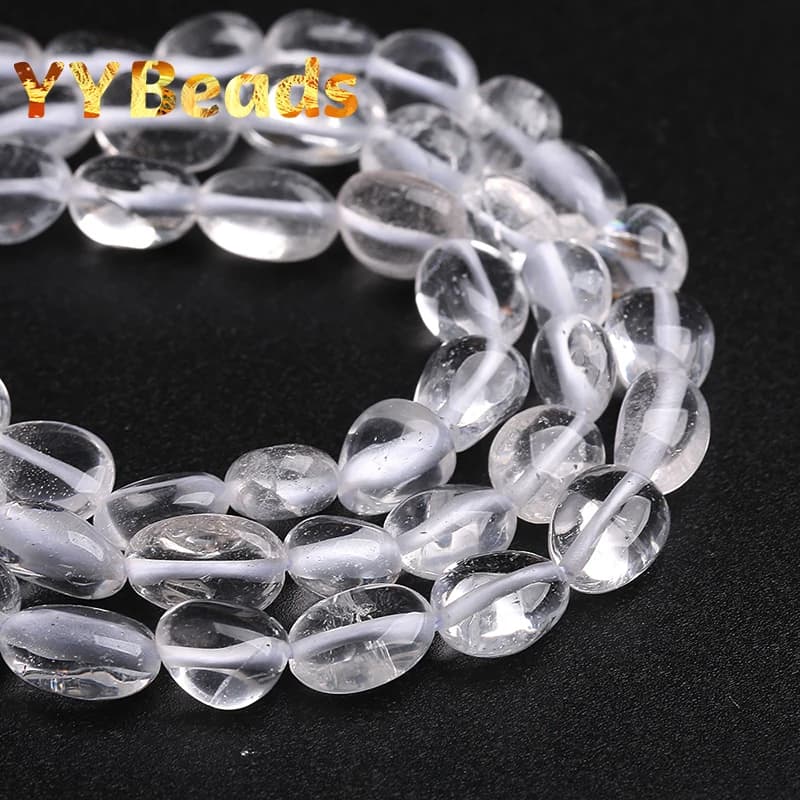 Perles de Quartz en cristal blanc naturel irrégulier, accessoires pour la fabrication de bijoux, Bracelets DIY pour femmes, 6x8mm
