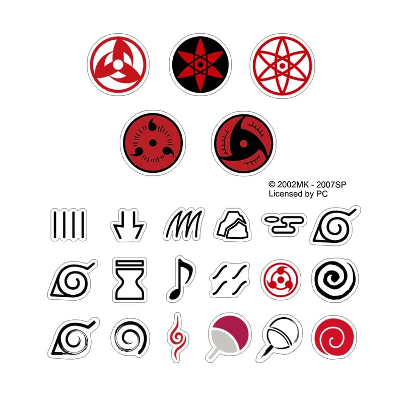 Brdwn NARUTO Uzumaki Itachi Sharingan Konoha Cloud de pluie Sond Nijia autorisation officielle Cosplay autocollants Paster