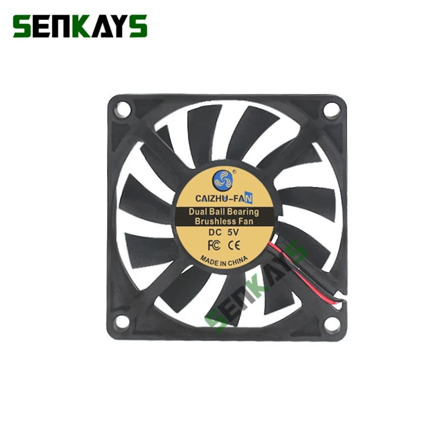Ventilateur de refroidissement USB ultra-fin à double roulement à billes 7010 70MM 70*70*10MM DC 5V 12V 24V pour ordinateur, CPU et ordinateur portable 2pi