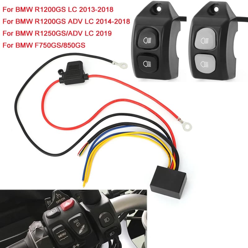 Poignée de moto F750 F850 GS R 1200 GS R1200, interrupteur de commande de phare antibrouillard, relais intelligent pour BMW R1200GS ADV LC R1250GS F850GS F750GS