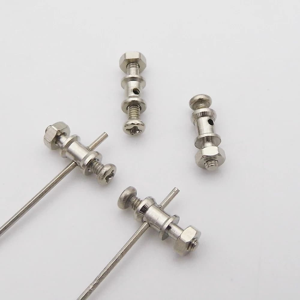 Bouchon de biellette de biellette de poussée 1.2mm, adaptateur de connexion d'extrémité de biellette pour modèle d'avion RC KT Fix Wing Toy, 10 pièces