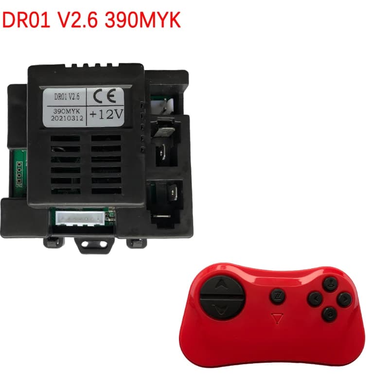 Vwarrik-Boîtier de télécommande Bluetooth pour enfants, télécommande électrique pour voiture, récepteur et contrôleur, pièces de carte mère, 7 broches, DR01, 390MYK, 12V