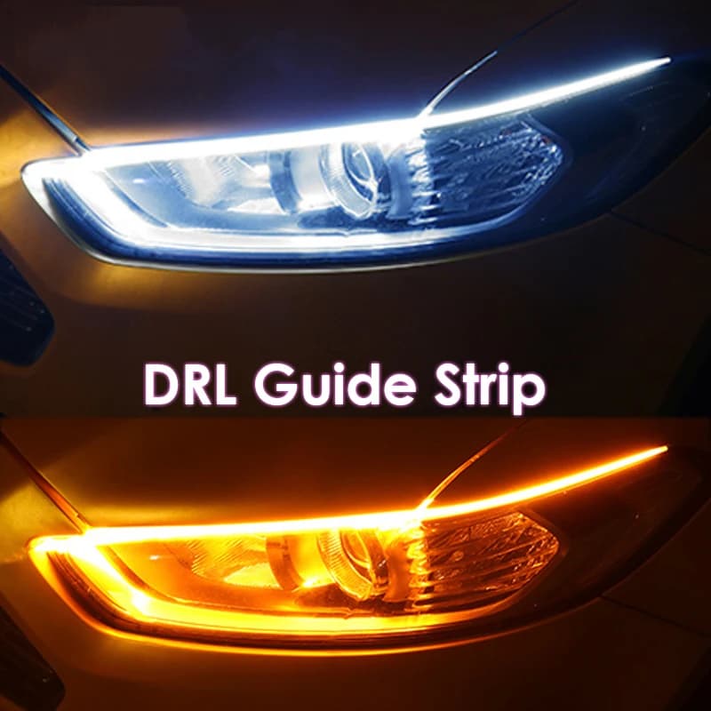 Bande lumineuse LED étanche pour voiture, flux de lumière du jour, rétroéclairage automatique pour 7, Kia Rio 3, W176, Clio 3, Jetta Mk5, contraste rocco