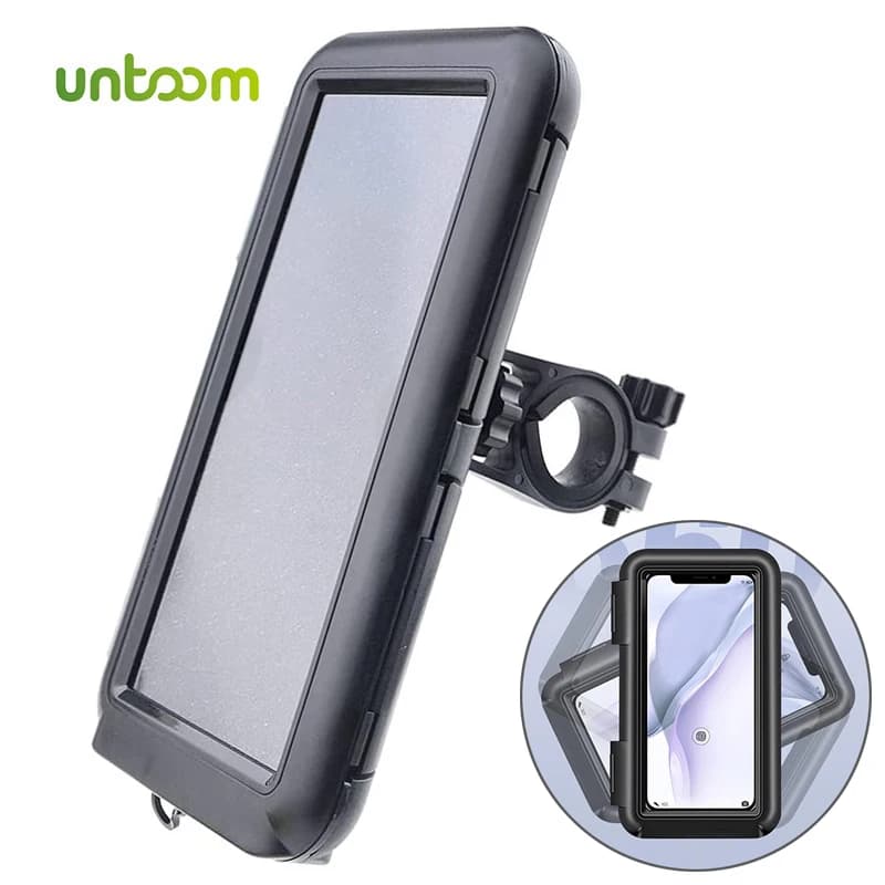 Untoom étanche vélo Support pour téléphone Support moto guidon téléphone portable Support écran tactile vélo téléphone sac housse
