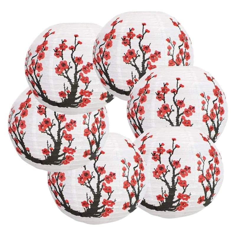 Lanterne Ronde en Papier Rouge de 12 Pouces pour Salle de Bain, Paquet de 5/6, Lampe Alberoise Japonaise pour la Maison, Décoration de ixde Mariage