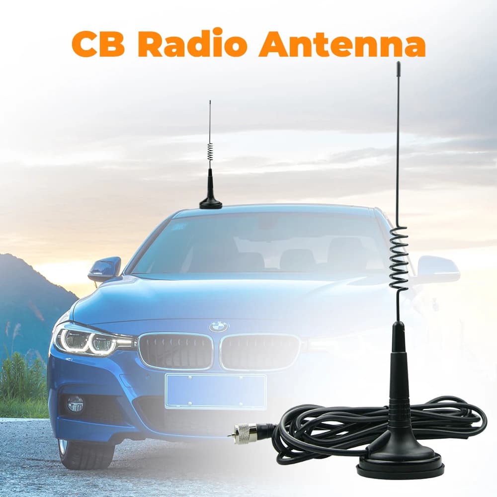Antenne de radio CB 26-28 MHz, base magnétique Mag-1345 avec câble d'alimentation de 4 mètres, connecteurs PL259 à gain élevé 27 MHz pour CB-27 A-CB27 CB-4