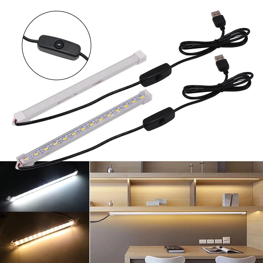 Barre lumineuse LED DC 5V, bande rigide alimentée par USB, couverture blanc laiteux, barre dure, Tube de Recharge, 10cm, 20cm, 50cm, 5630 bandes LED