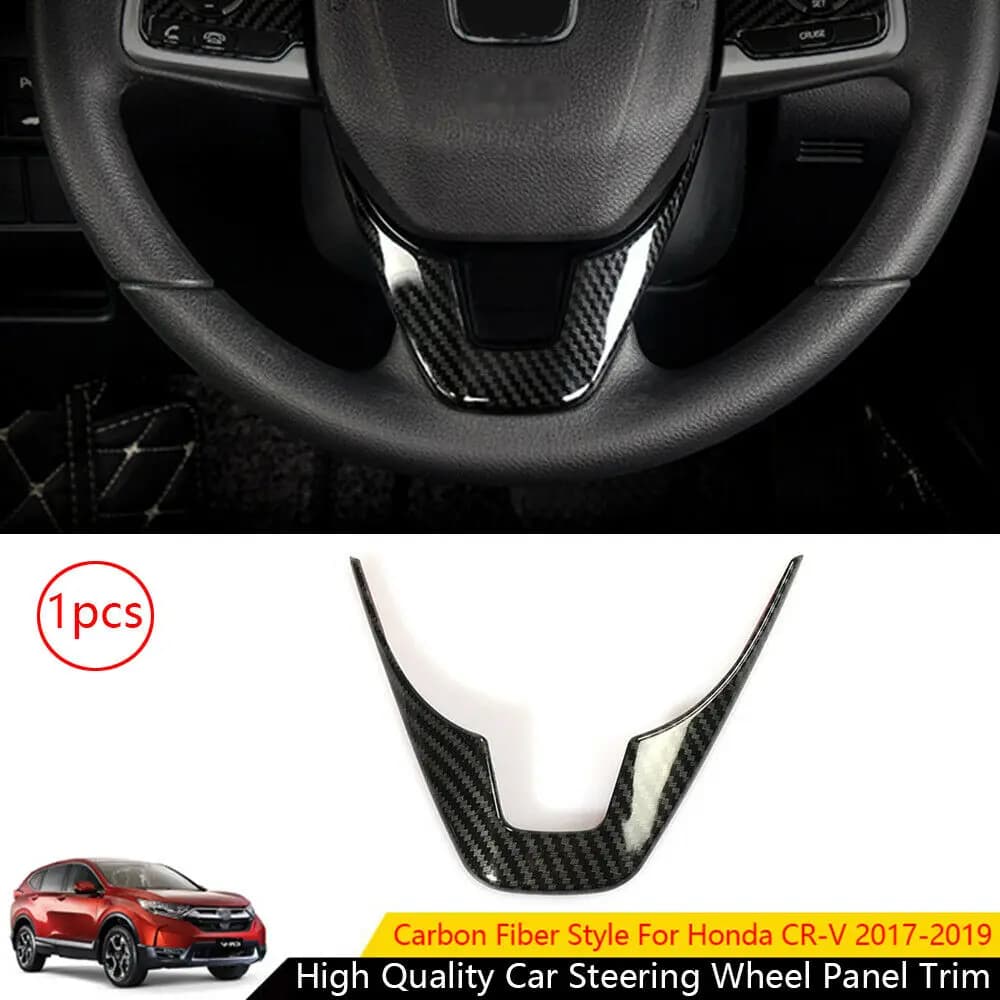 Housse de protection en forme de U pour volant en Fiber de carbone ABS, pour Honda CR-V CRV 2017-2021, pour Honda Civic 2016-2020 Low Profle 1 pièces