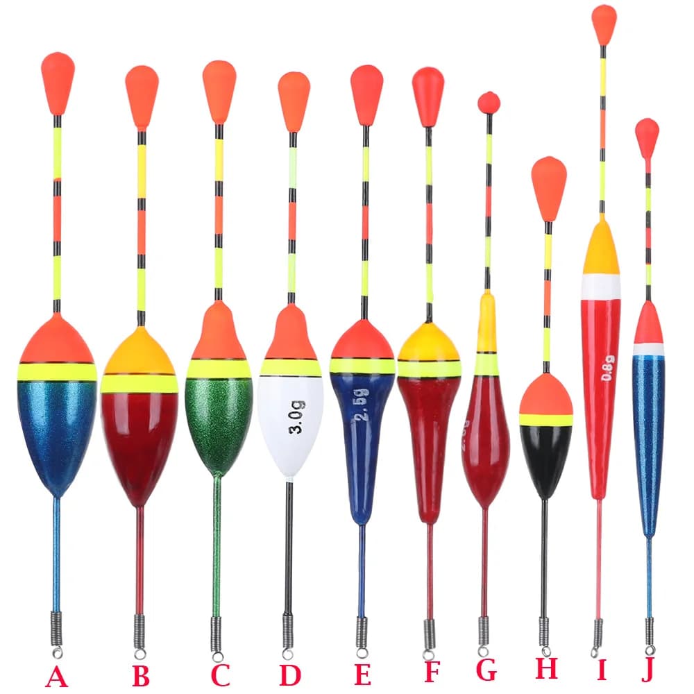 Ensemble de flotteurs de pêche, lot de 2 pièces de 4.5, 3/2, 5/1, 2/0, 8/0, 6g, bouée Bobber, anciers lumineux, carpe fluctuante, taille mixte