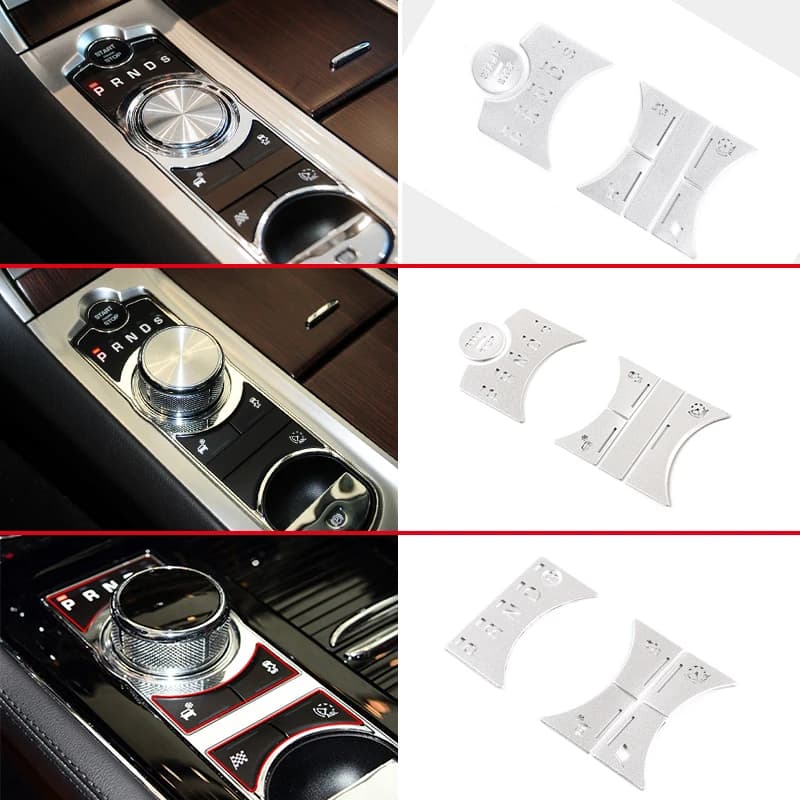 Style de voiture pour Jaguar XF XJ 2010-2019 panneau de changement de vitesse de commande centrale automatique boutons couvre autocollants garniture accessoires intérieurs