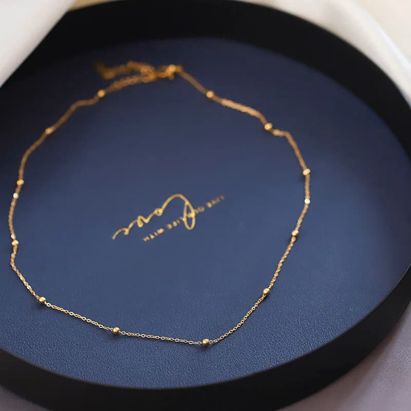 XIYANIKE – colliers boule couleur or en acier inoxydable 316L, chaîne épaisse Simple, ras du cou, nouveau cadeau pour femmes, bijoux de fête à la mode, 2021