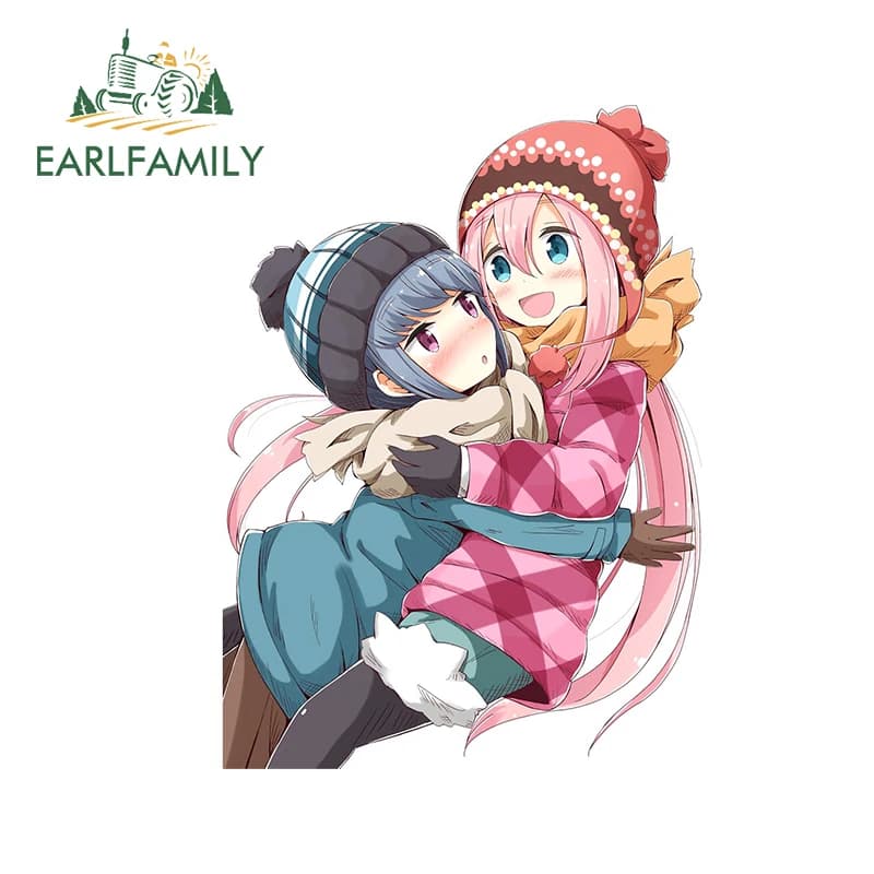 EARLFAMILY – autocollant de voiture drôle 13cm x 10.5cm pour Nadeshiko et Rin, décalcomanie étanche en vinyle, fenêtre de camping-Car étanche, décoration Fine
