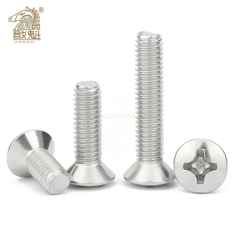 Vis à tête fraisée Phillips surélevée, boulon ovale, M2 M2.5 M3 M4 M5 M6 GB820 DIN966 A2-70 304 en acier inoxydable