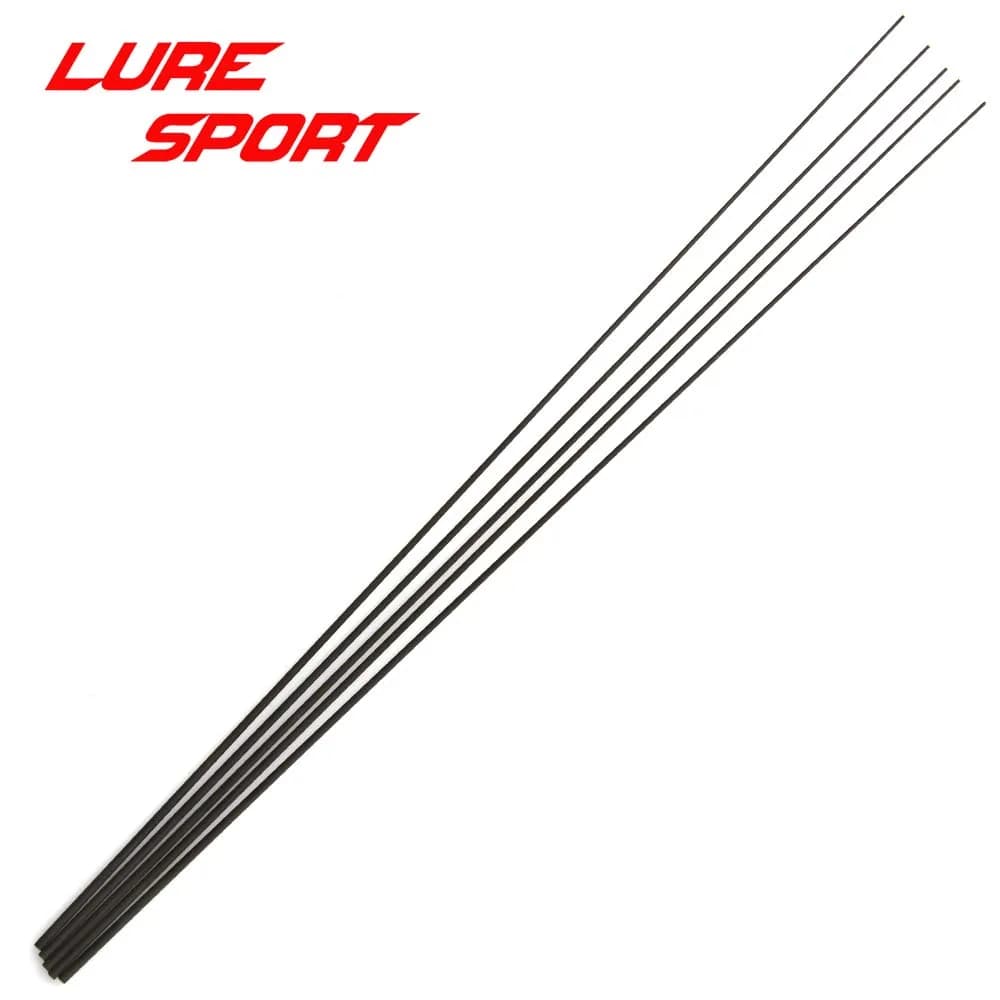 LureSport 5 pièces 10 pièces 32 cm Embout de canne en carbone massif non peint, composants de construction de canne, accessoires de réparation de canne à pêche, accessoires de bricolage