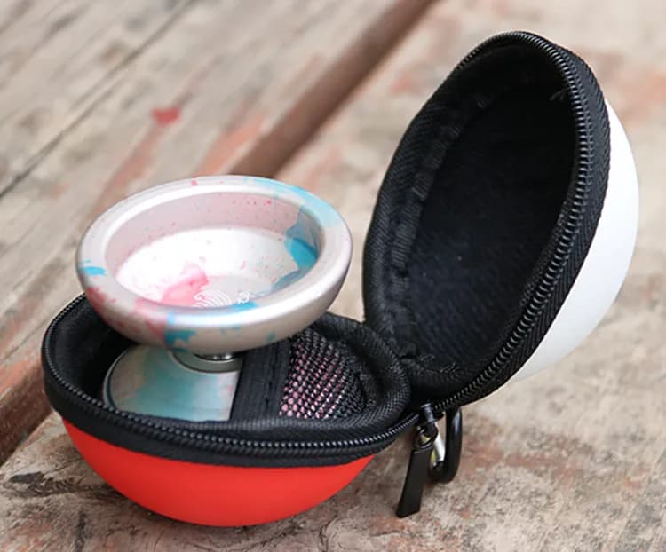 Sac YoYo professionnel EDC cuir lisse velours Pokimon ceinture accrocher porte-clés étui. Pour tous les yoyos sous 44,5X57mm