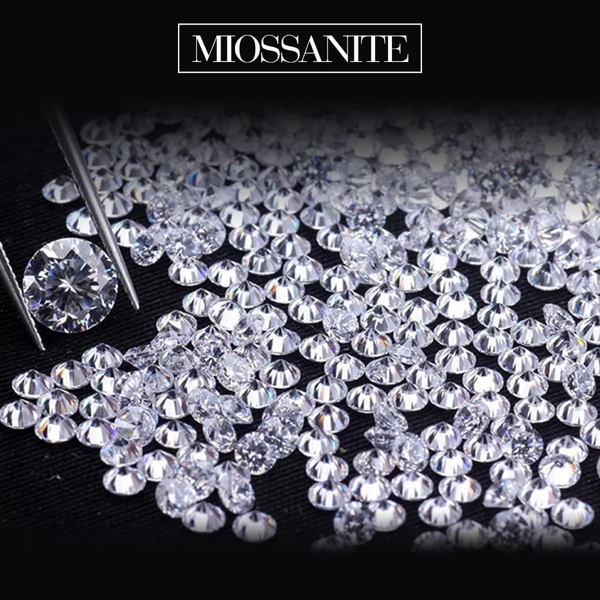 Petites pierres précieuses en vrac, moissanite, diamant en vrac couleur D de 0,8 mm à 2,9 mm pour la fabrication de bijoux, produit très demandé