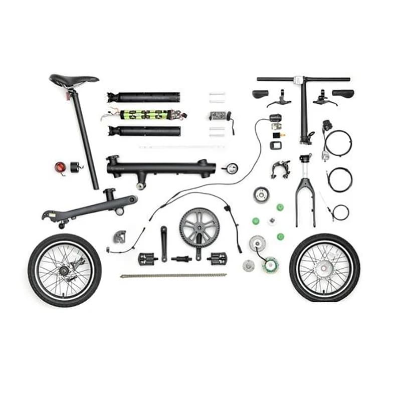 Pièces de vélo électrique EF1, capteur/contrôleur/câble/batterie Li-ion/Motor de roue avant pour accessoires Xiaomi Qicycle EF1