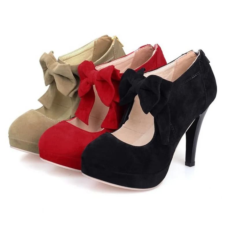 Enfants Bol Chaussures À Talons Hauts Pour Enfants Chaussures De Princesse De Mode Arc Daim Talon Mince Femelle Talons Hauts Pour La ixDe Mariage Size31-43