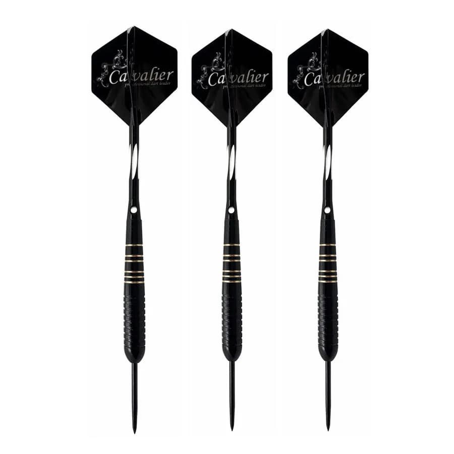 Fléchettes professionnelles 3 pièces/ensemble, boîte de transport gratuite 23g, fléchettes à pointe en acier de couleur noire et dorée avec fléchettes en laiton