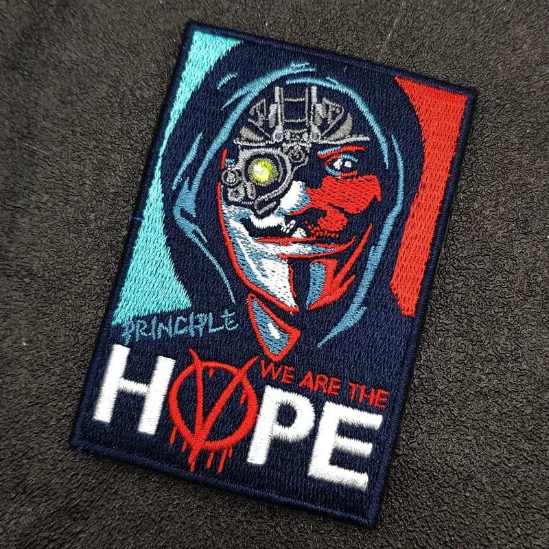Patch brodé V pour Vendetta We Are The Hope, brassard d'identification lumineux tactique à vision nocturne pour vêtements et sacs à dos