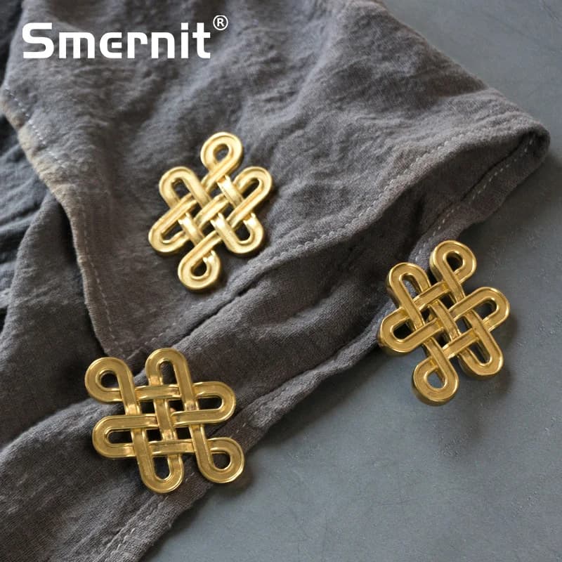 Noeud chinois en laiton Foy pour meubles, boutons de porte dorés modernes, armoire, cuisine, planche Chi, Cisco, MELPulls, maison