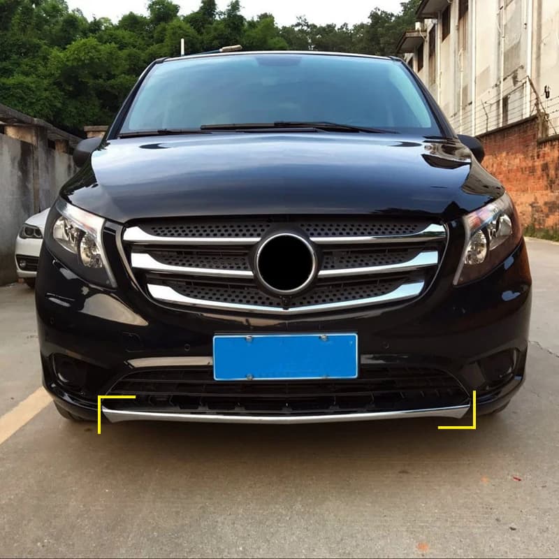 Pour mercedes-benz Vito W447 2014-2019 accessoires ABS Chrome pare-chocs avant plaque de protection garniture