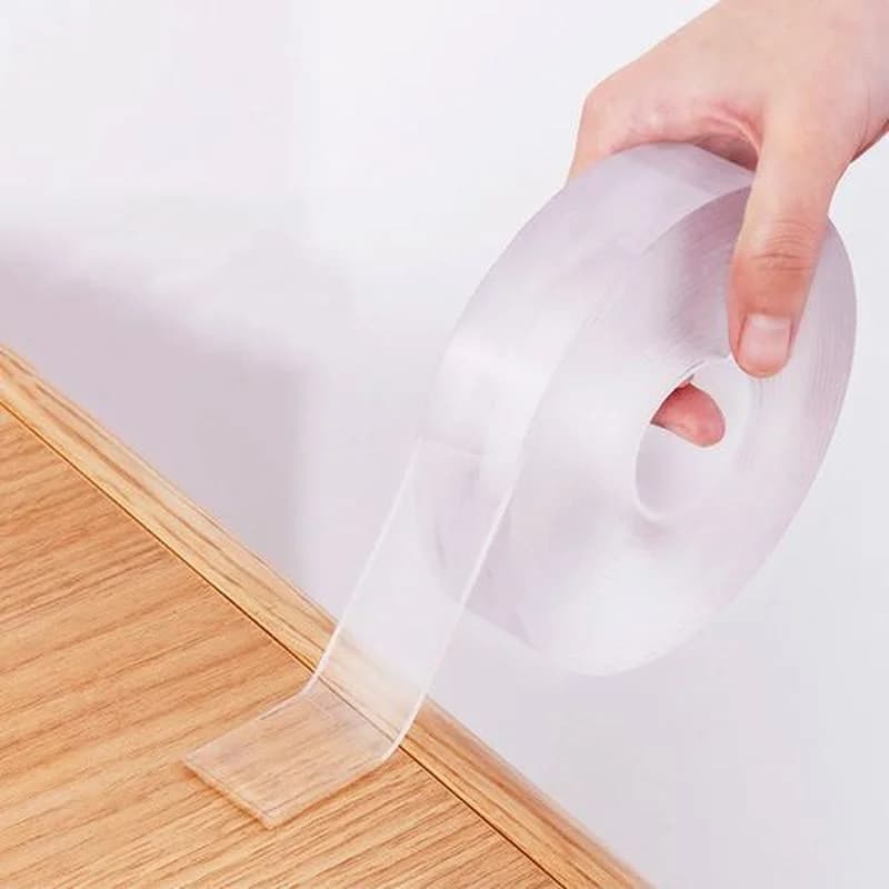 Nano ruban adhésif Double face en mousse Gekko en Silicone, 1/3m/5m, ruban de fixation acrylique lavable et réutilisable pour la maison et le bureau