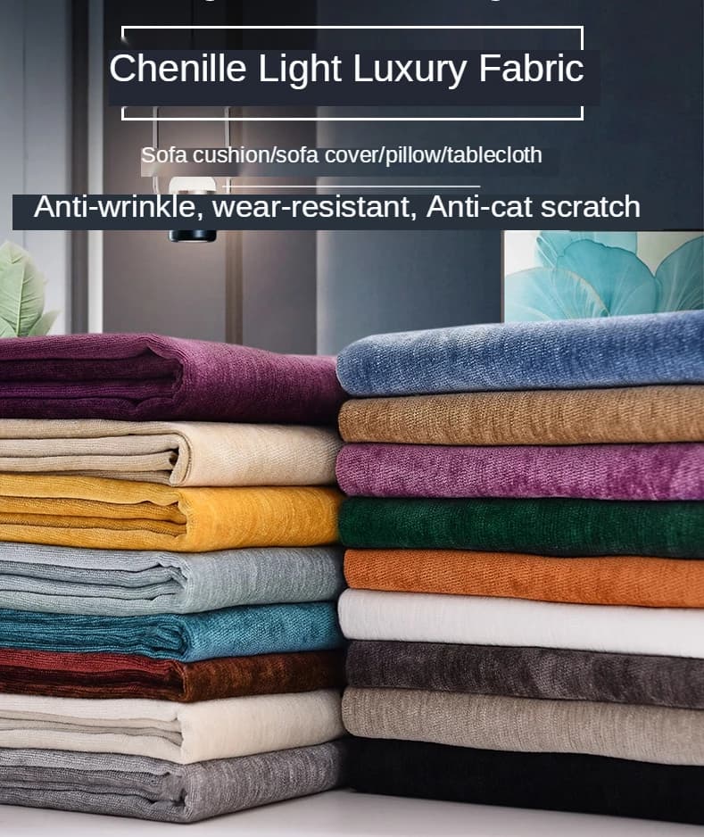 Tissu anti-griffures pour chats, anti-plis, résistant à l'usure, pour housse de canapé, rideau, nappe, couture, tissu épais, vendu par demi-mètre, uni