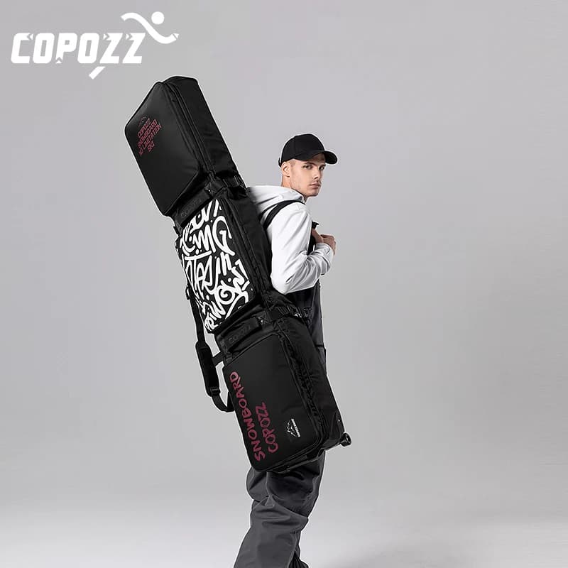 COPOZZ – sacs de Ski pour adultes 158cm 168cm, grand sac à roulettes étanche, sac à dos à bandoulière simple, housse de Snowboard