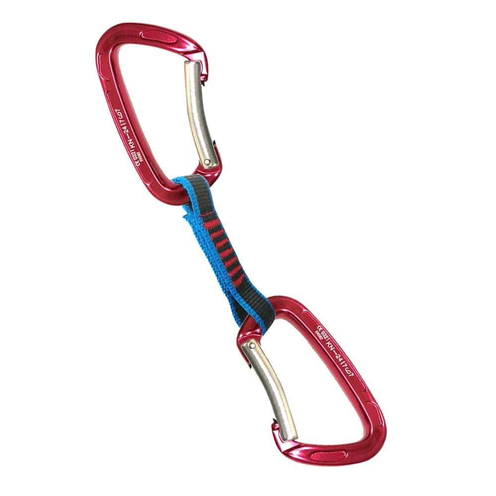 Extensions de verrouillage de sécurité professionnelles à tirage rapide, mousqueton courbé, équipement d'extérieur pour alpiniste, 22KN