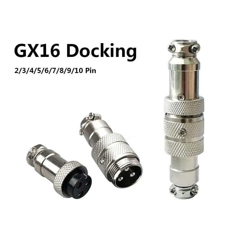 1 jeu de prises d'aviation circulaires GX16 2/3/4/5/6/7/8/9 broches, mâle et femelle, 16mm, connecteur de panneau de fil