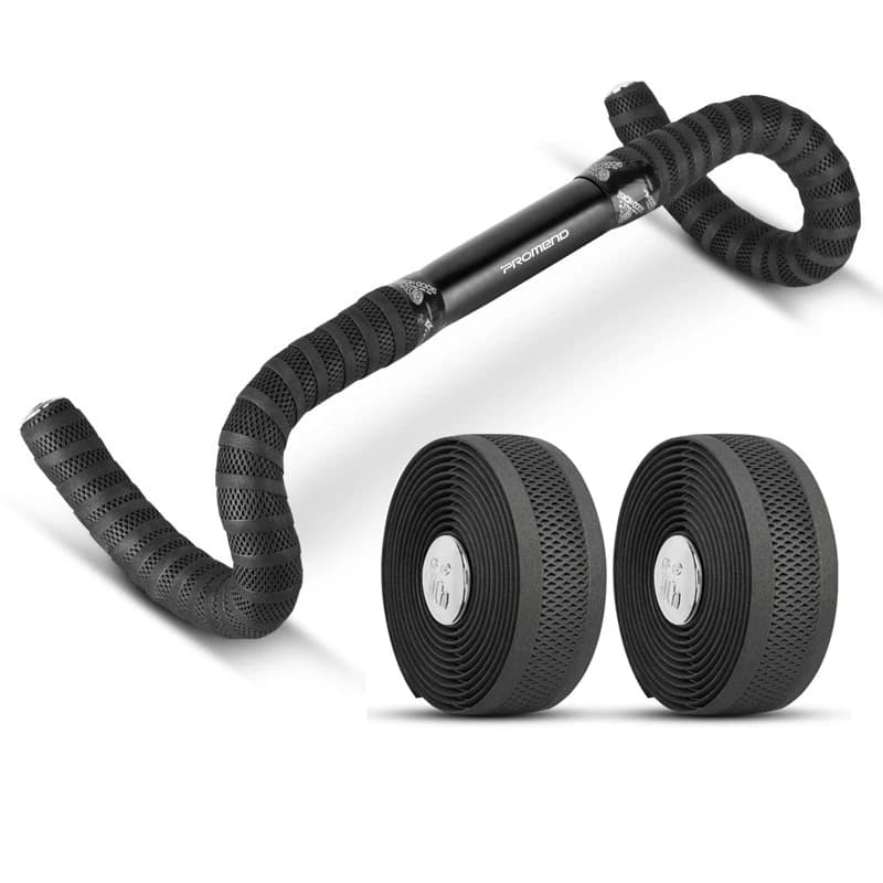 Promend – ruban de guidon de vélo de route noir, matériau PU respirant, antidérapant, 200x3cm, accessoires de cyclisme