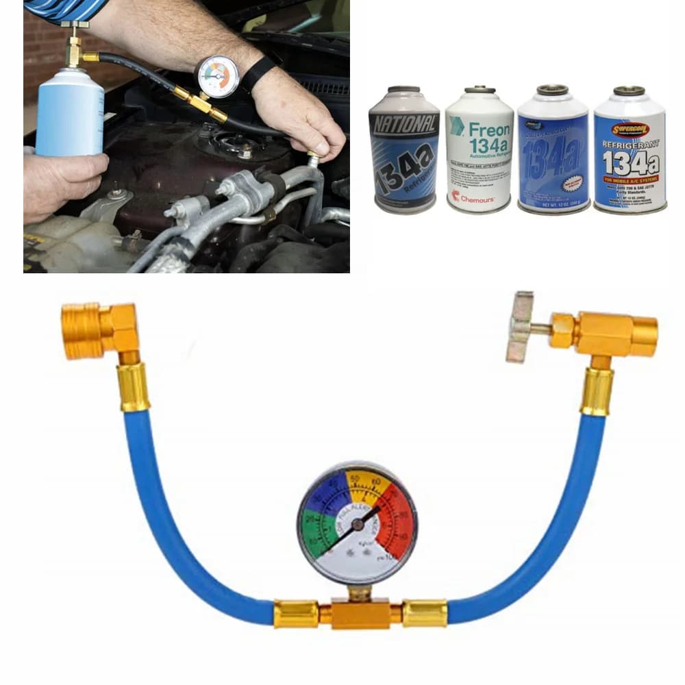 Jauge de recharge de tuyau de climatisation de voiture, remplissage de gaz fourmi indispensable, 1/2 ", ACproche, r134a