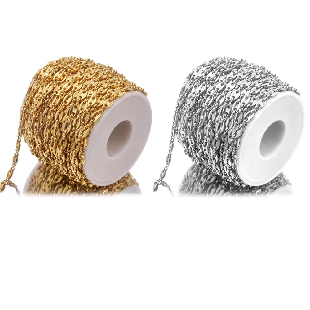 Bijoux Hip Hop en Acier Inoxydable, Pendentifs en Grains de Café, Cochon, Antarctique, Punk, DIY, Exécutif, Fait à la Main, Vente en Gros, 5mm, 1m