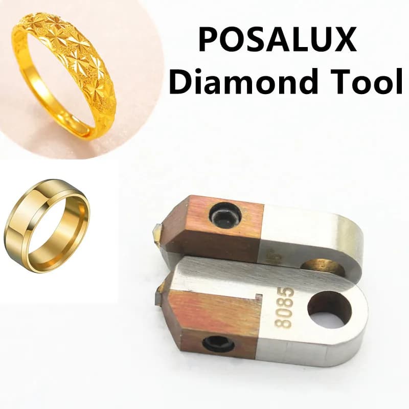 Outils de polissage pour la fabrication de bijoux, diamant plat en forme de V, coupeur Laser Posalux MCD pour couteau à graver en laiton or argent