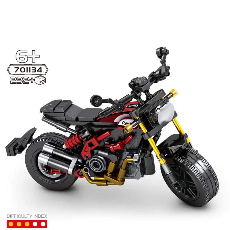 Bloc de construction technique de moto moderne, modèle de moteur de véhicule indien Ftr1200, briques à vapeur, jouets éducatifs, Collection pour cadeau