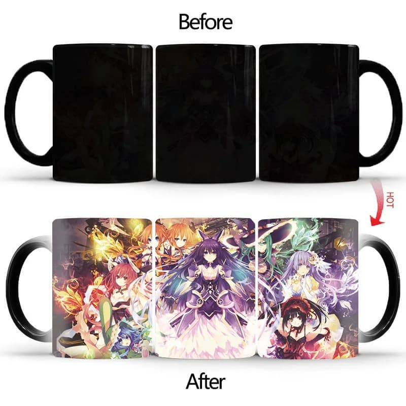 Tasse magique à changement de couleur, pour le thé ou le café, sensible à la chaleur, cadeau pour enfant ou amis, livraison gratuite, BSKT-058