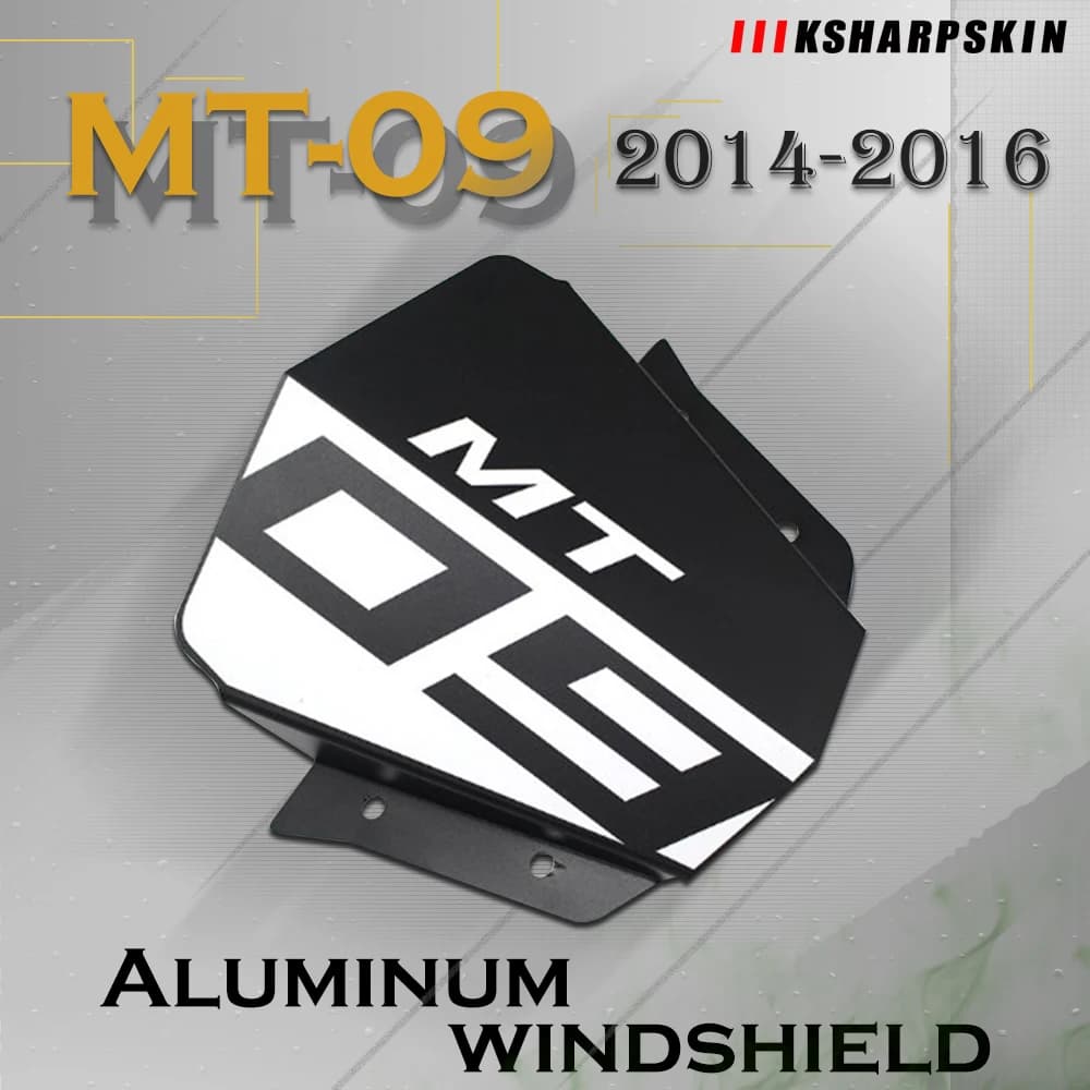 Pour Yamaha MT09 MT-09 FZ-09 2014 2015 2016 mtorcycle aluminium moto pare-brise personnalité pare-brise pare-brise