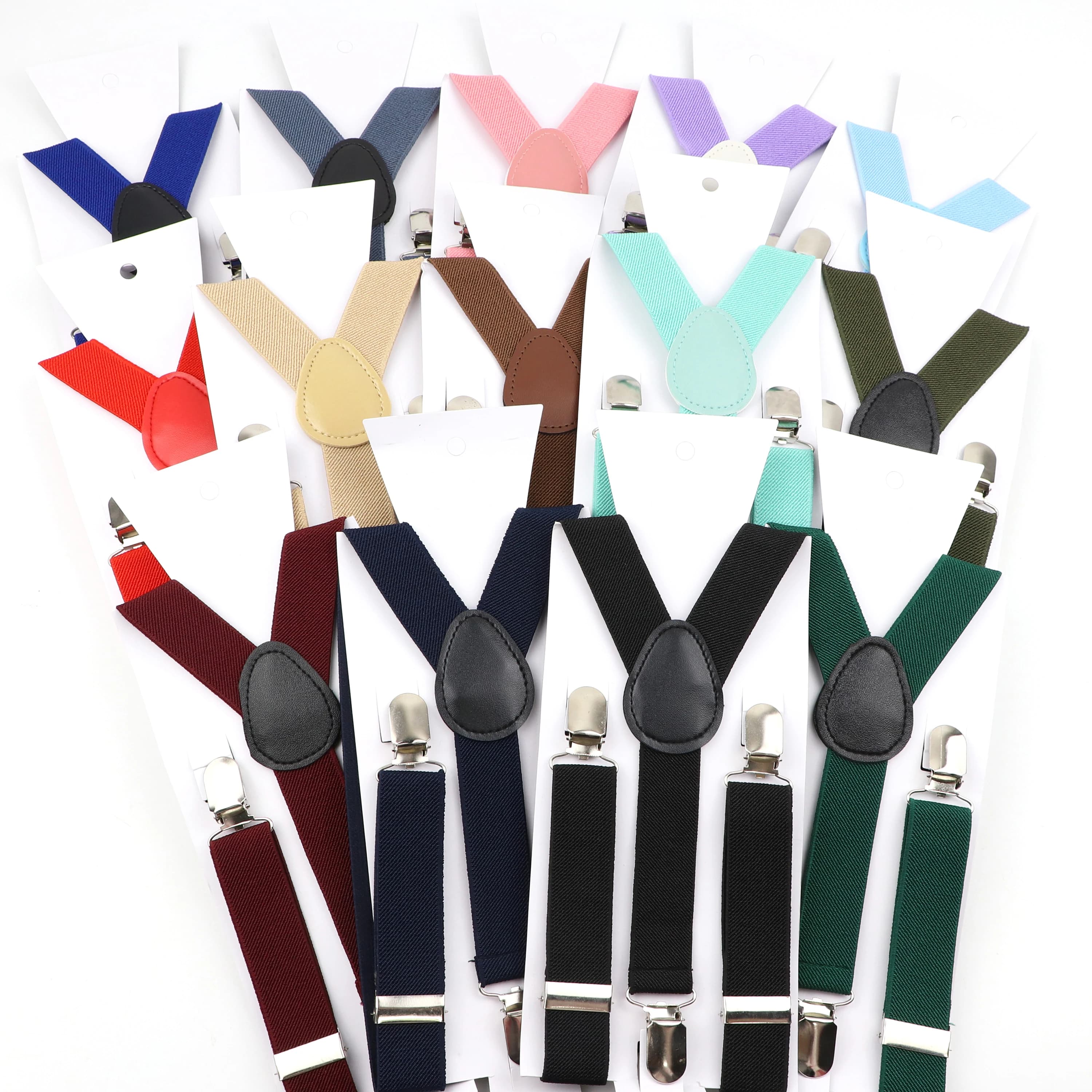 Bretelles élastiques en cuir pour enfants, couleur unie, bretelles réglables pour enfants, garçons et filles, chemise, pantalon, jupe, accessoire classique, offre spéciale