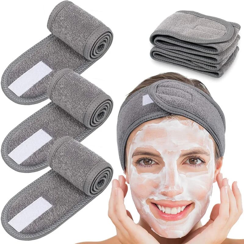 Bandeaux multifonctions de couleur unie pour femmes, lavage du visage, Yoga, maquillage, Velcro, réglables, accessoires pour cheveux, nouvelle collection 2021