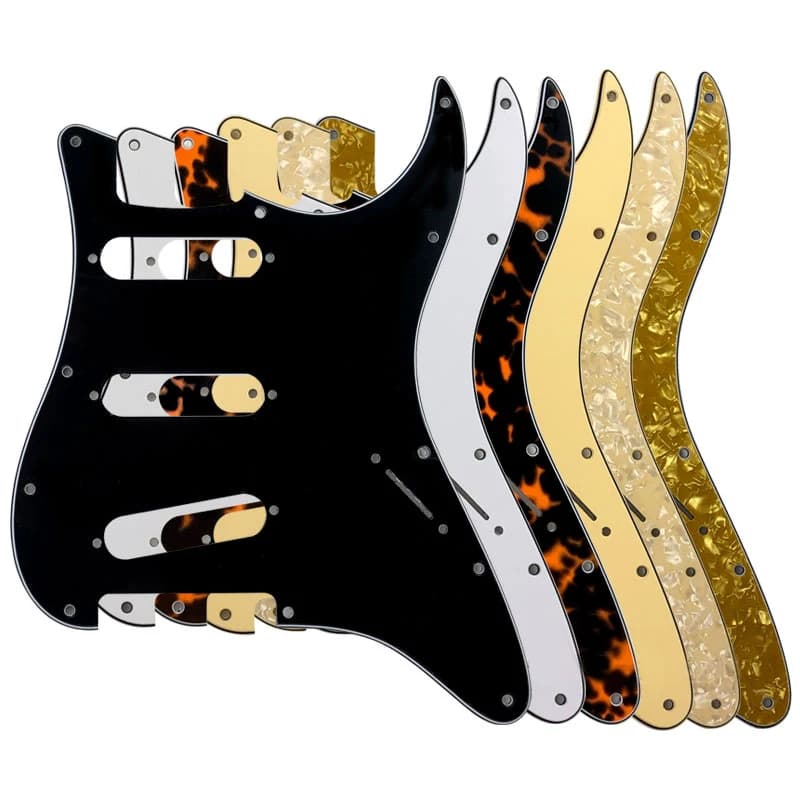 Pour Pickups ST personnalisés Pickguard de guitare avec trois micros Strat à bobine unique American Vintage '65 montés inversés sans trou de contrôle
